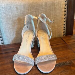 Betsey Johnson Champagne Rhinestone Heels